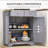 Buffet Cabinet, Double Door Kitchen Cabinet, Coffee Bar Storage With 2-Drawers, Adjustable Shelf-1787991876