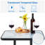 Square Metal Outdoor Dining Table With Umbrella Hole , 70cm W x 70cm D