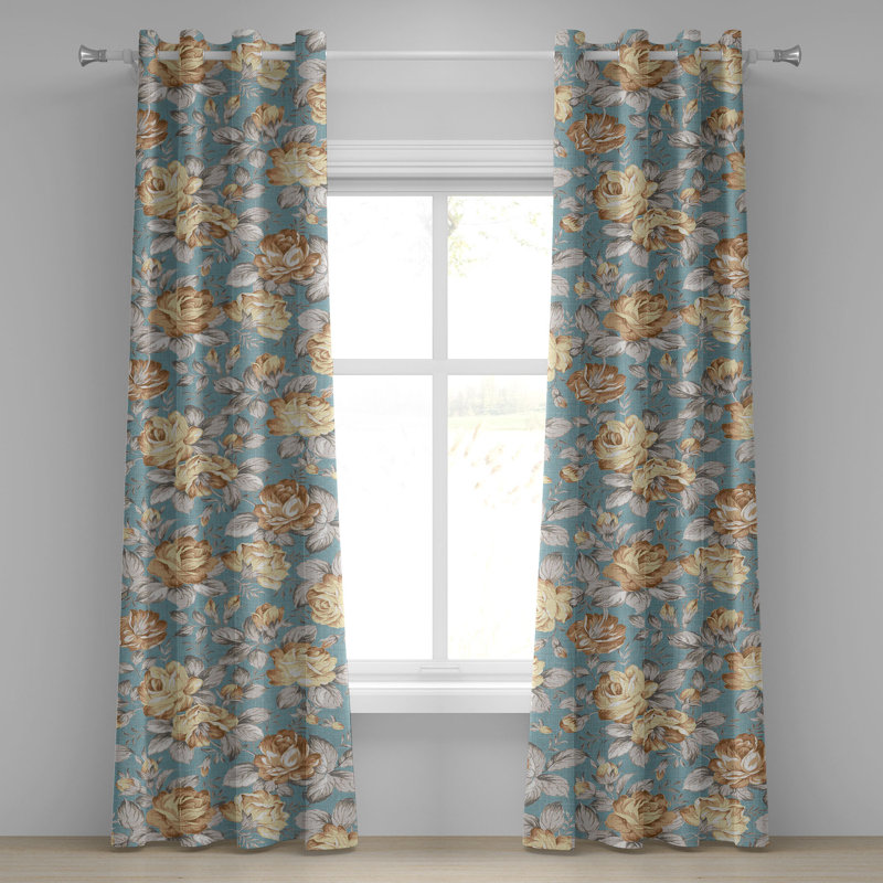 Eutha Semi Sheer Curtain Pair