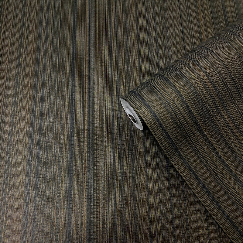 Boutique Textured Stripe Wallpaper Roll, Black