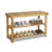 Compact Wood Color-Modern Pine Shoe Rack Bench, 3-Tier Storage