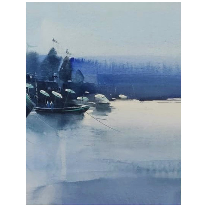 Kashi Vishwanath Varanasi | Peinture de Santu Naskar | Aquarelle sur papier