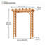 155cm W x 66cm D Solid Wood Arbour in Brown