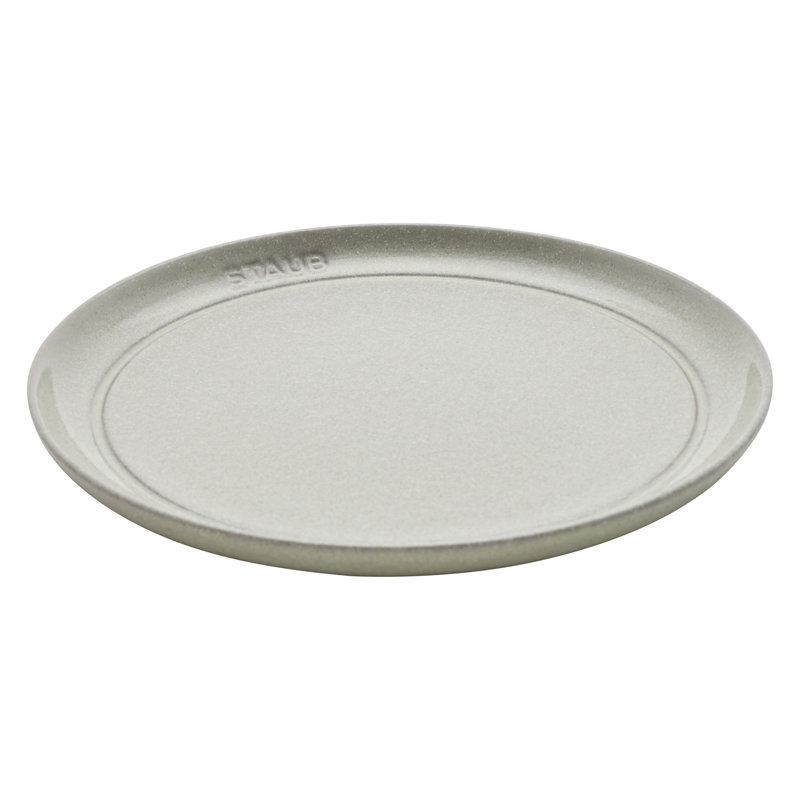 Staub Ceramic Dinnerware 4-Pc 9-Inch Salad Plate Set - White Truffle, White Truffle