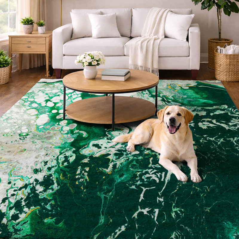Premium Machine Washable Dream Shag ADS55 Abstract Rug, 5' x 7'6"