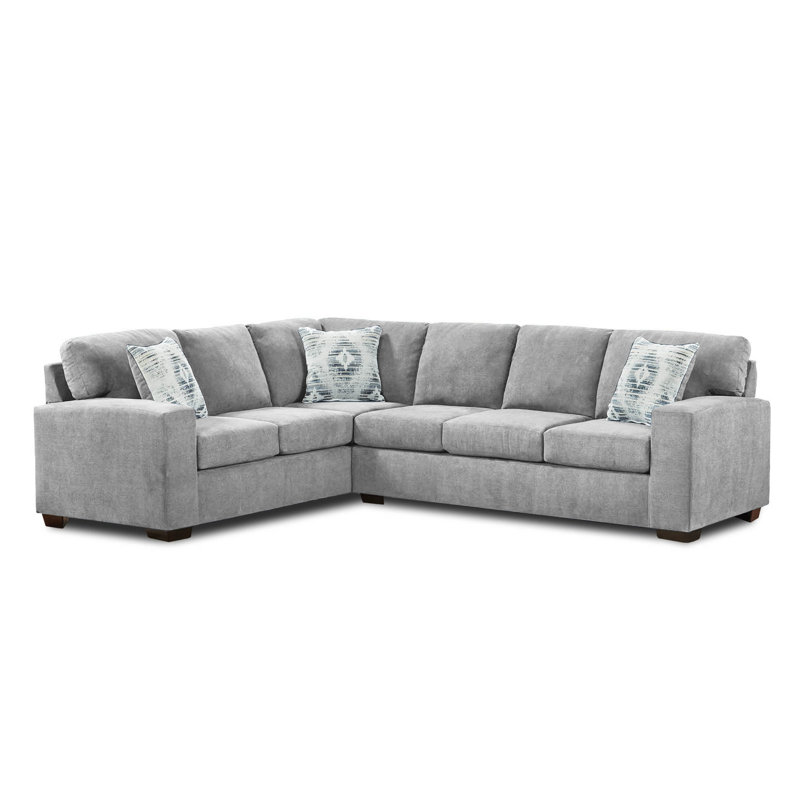 Canapé modulaire d'angle, 100% polyester gris