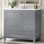 Meuble-lavabo autoportant avec trous de robinet de 4 pouces-934980990