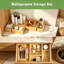 Boîte de rangement en bambou avec rangement pour tiroir - ensemble d'ustensiles en bois de 5, plateau de rangement polyvalent pour salle de bain, commode, chambre, bureau, cuisine