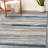 Abstract Blue/Beige/Gray Area Rug-1534673333