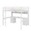 Lit mezzanine double avec bureau, tiroirs et station de charge