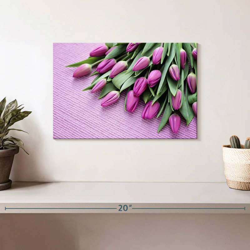 Harnek Purple Tulips, 8" H x 12" W