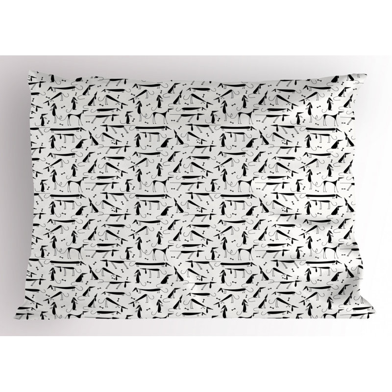 Dachshund Polyester Sham Set, Twin