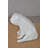 J'Ziah White Textiled Puppy Resin Statue Size: 9" x 6" x 7"H