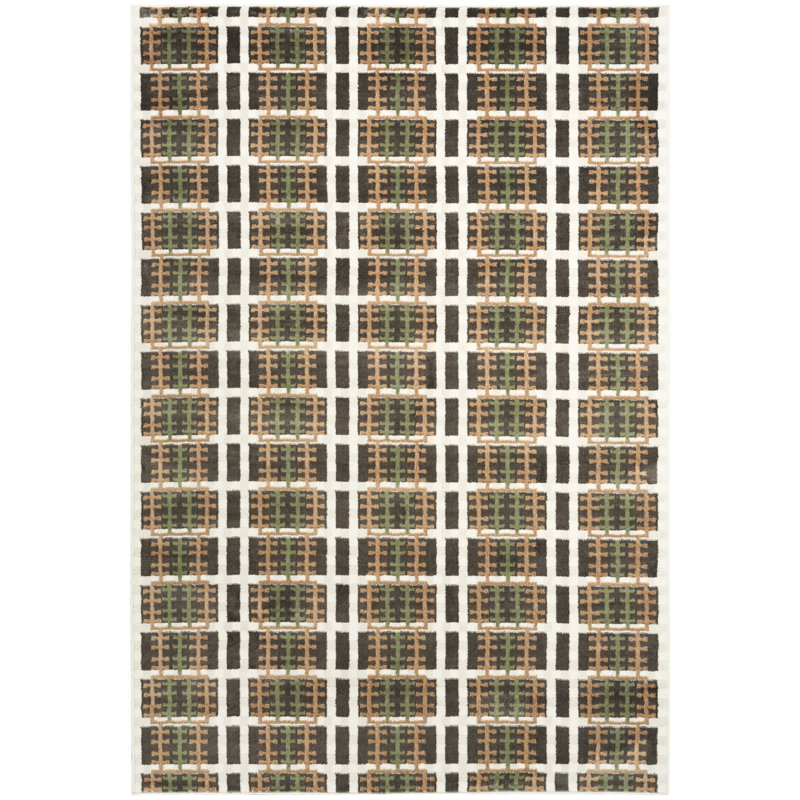 Tapis d'intérieur moderne gris anthracite James, Rectangle 5 pi x 7 pi