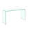 Glass Console Table, Transparent Tempered  Glass Console Table With Rounded Edges Desks, Sofa Table