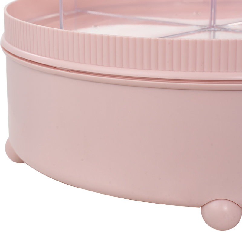 Plastic Makeup Organiser, White/Pink