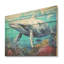 «Wale Tranquility Oasis - Coastal Coral Under Water Wood», art mural sur bois de pin naturel-899987966