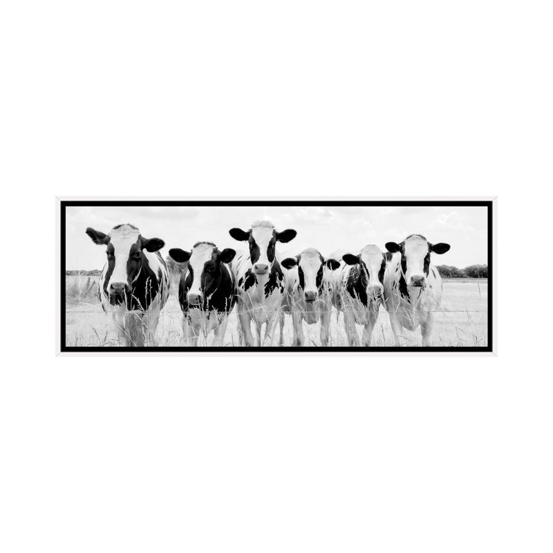 Print, H 12 po x l 36 po x 1,5 po, Toile blanche encadrée