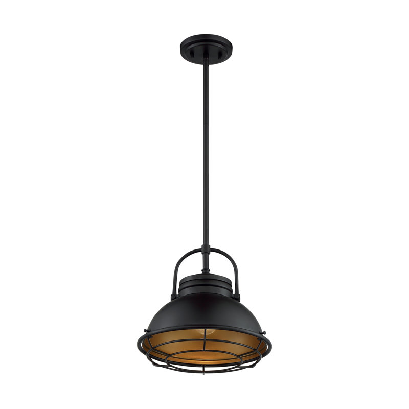Ankur 1 - Light Lantern Pendant, Dark Bronze/Gold, 11.13" H x 12" W x 12" D