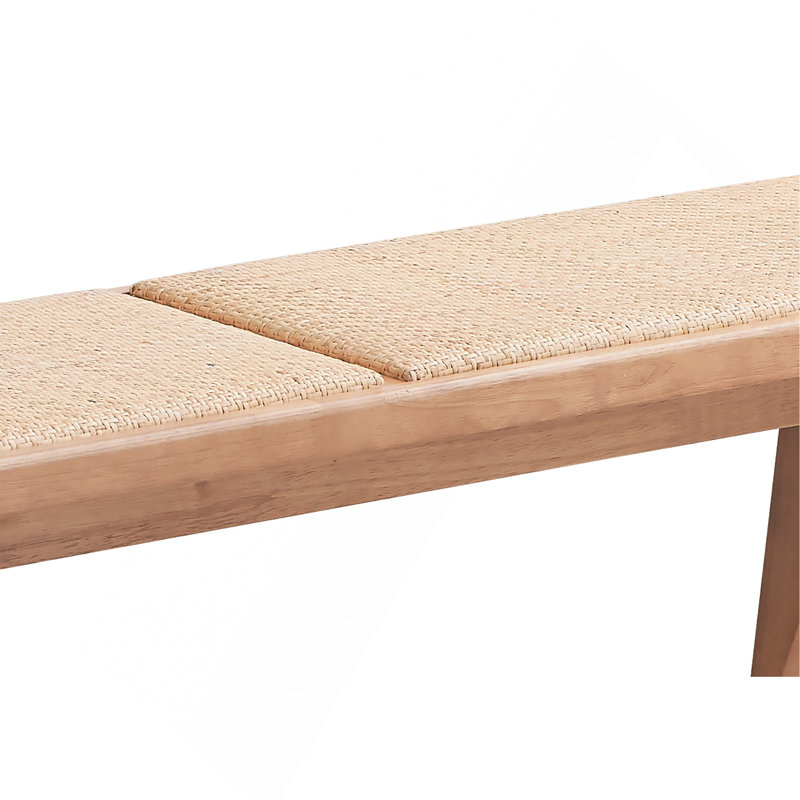 Banc en rotin et finition naturelle Velentina