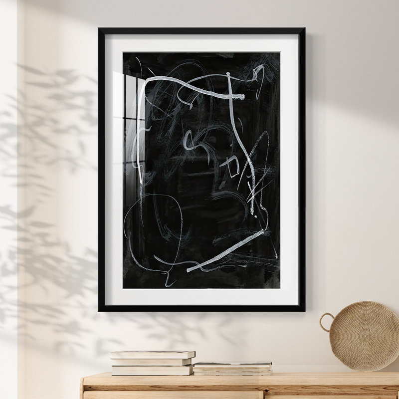 «Erase I», impression encadrée, Noir
