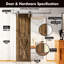 Porte en bois de pin massif X Design non assemblé avec quincaillerie d'installation en nickel brossé-72603595-72603603