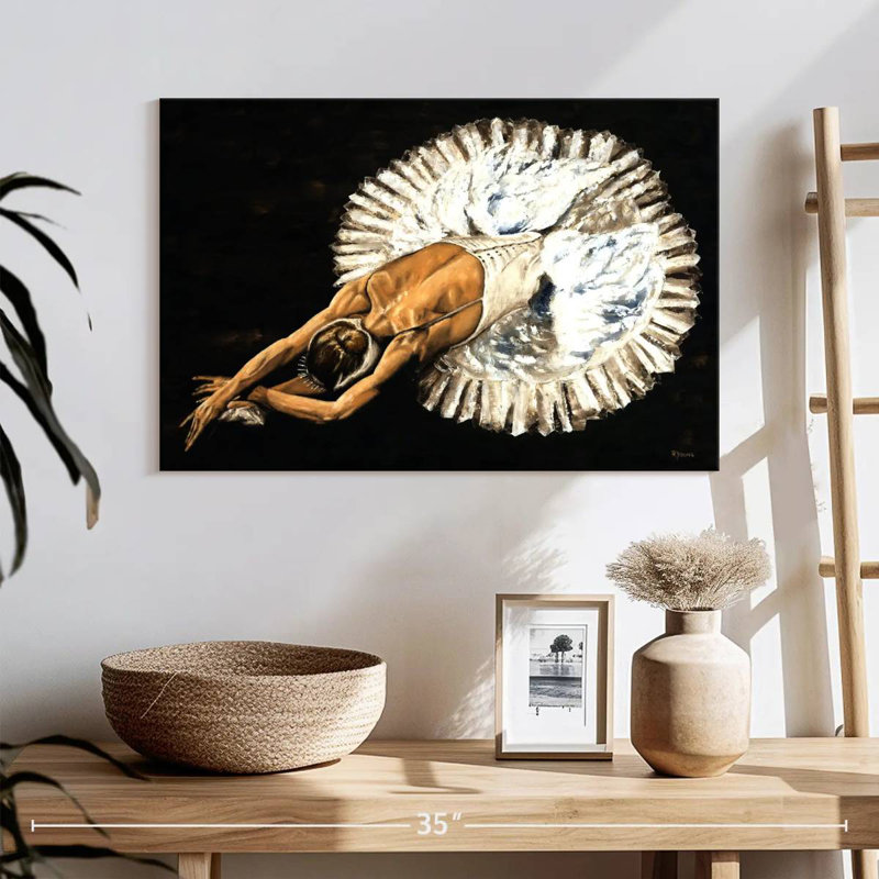 Enn Dying Swan, 30" H x 45" W