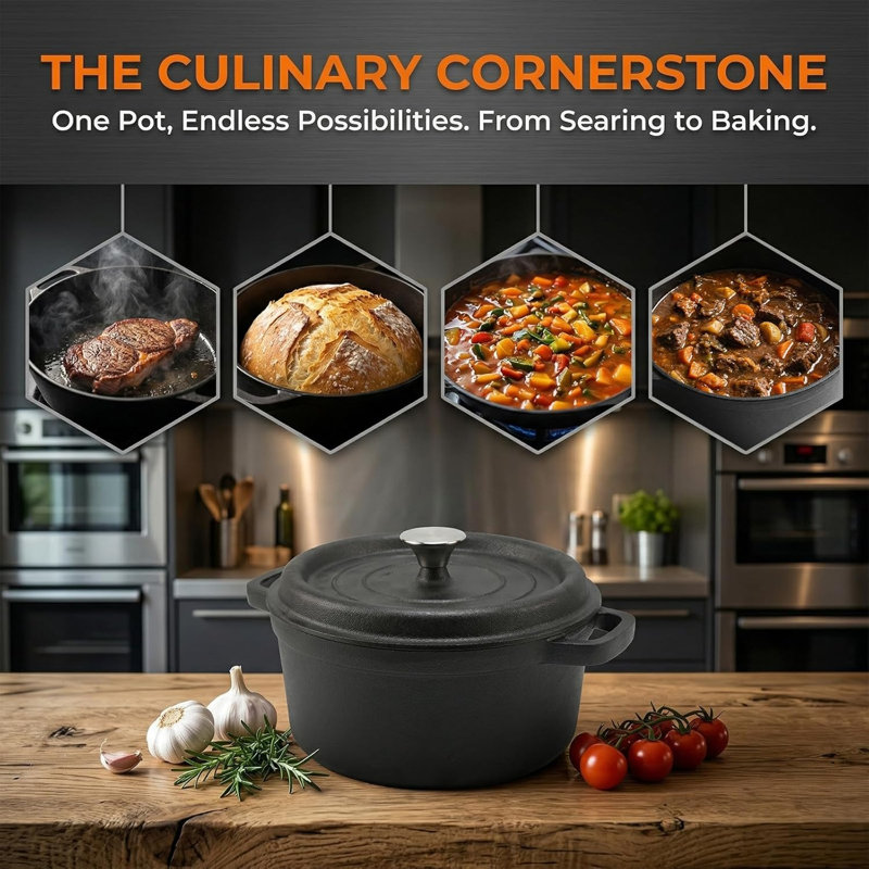 HONGKONGDISHUELECTRONICTECITED Cast Iron Dutch Oven