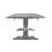 Rectangular Trestle Table With Double Turned Pedestal, Weathered Gray