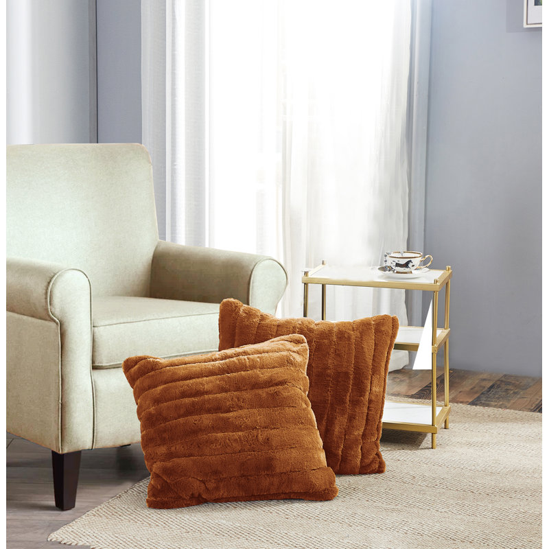 Supermink Square Euro Pillow Cover, Honey Ginger