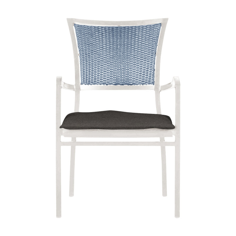 Fauteuil Aire - Craie et chambray, Welt, Fossile de Vérone, Craie / Chambray