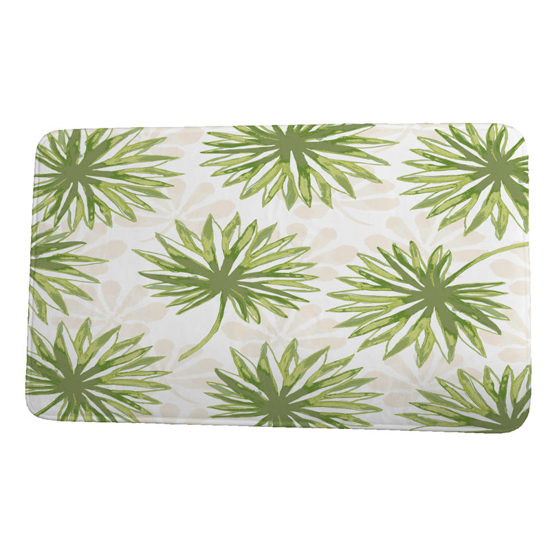 Higgins Non-Slip Bath Mat, 21" W x 34" L, Green