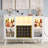 Brevan 53" Modern Bar Cabinet and Wine Bar Cabinet with Power Outlets & LED Lights-437609326