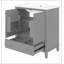 Meuble-lavabo 30 po avec lavabo, armoire de salle de bain multifonctionnelle avec portes et tiroir, cadre solide et panneau de fibres à densité moyenne, gris