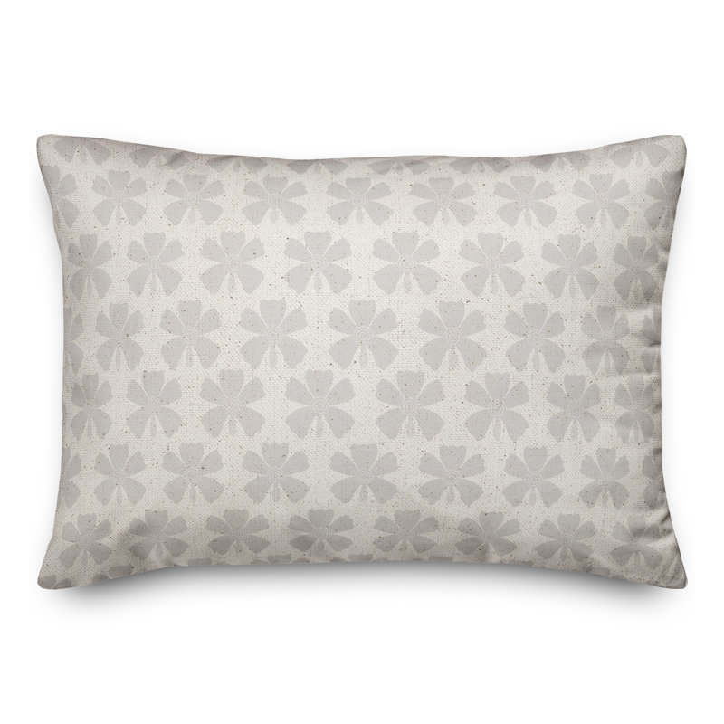 Floral Outdoor Reversible Throw Pillow