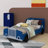 Car-Shaped Platform Bed With Wheels-461583647-461583645