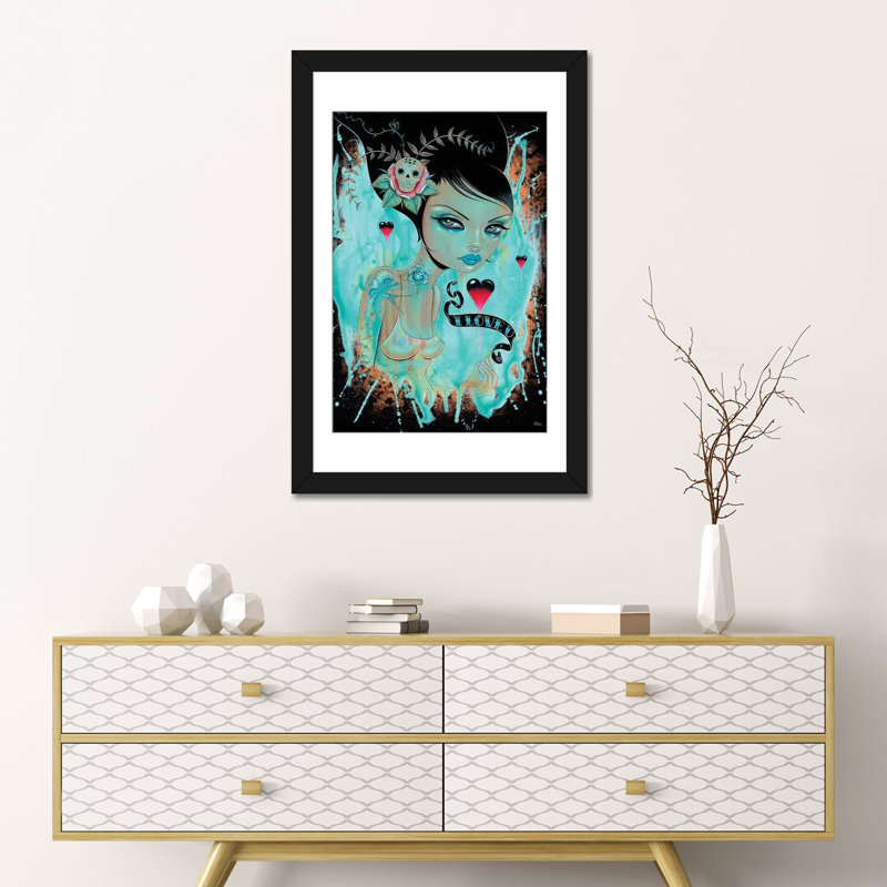 «You Float My Boat», impression sur toile, H 24 po x l 16 po x P 1 po, Papier beaux-arts encadré noir, Blanc