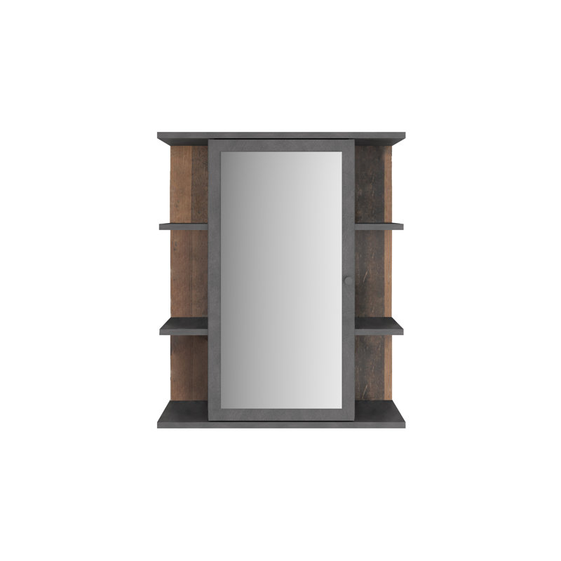 Finulf 600mm W 720mm H Surface Frameless Medicine Cabinet Mirror 8 Fixed