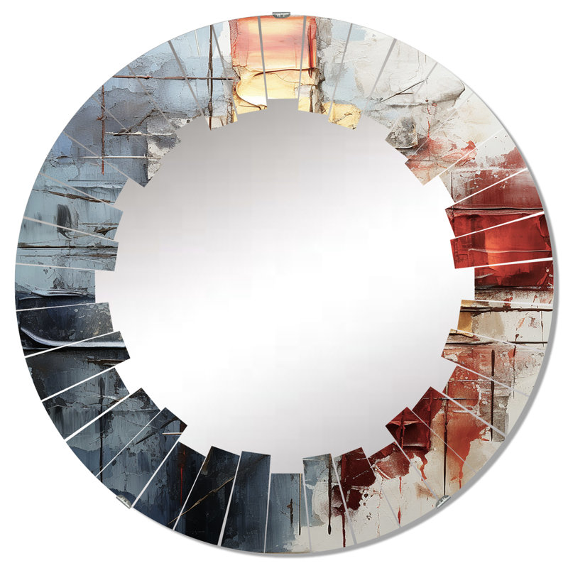 Waitsfield - Miroir mural moderne rond, 32 po x 32 po