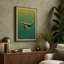 Whale in Teal Waters Coastal - Wrapped Canvas-1759952547-1759952545