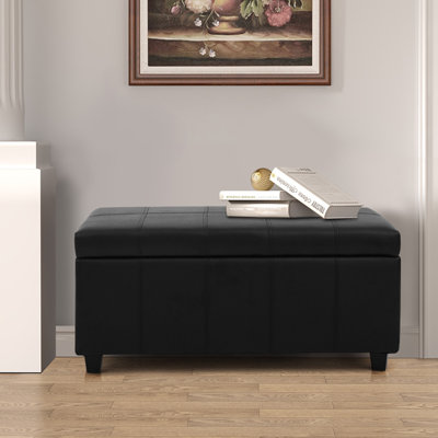 Faux Leather Ottoman