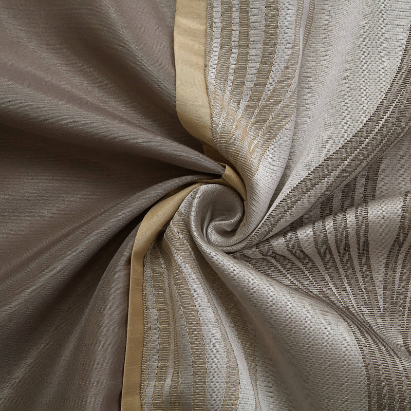 Ensemble d'édredon en microfibre 7 pièces Kath, Grand édredon et 6 pièces supplémentaires, Or gris