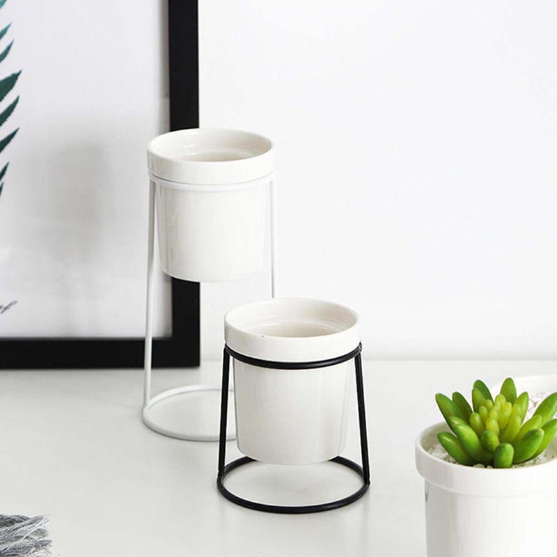 Palethorp Pot Planter, White, 18.1cm H x 9cm W x 9cm D