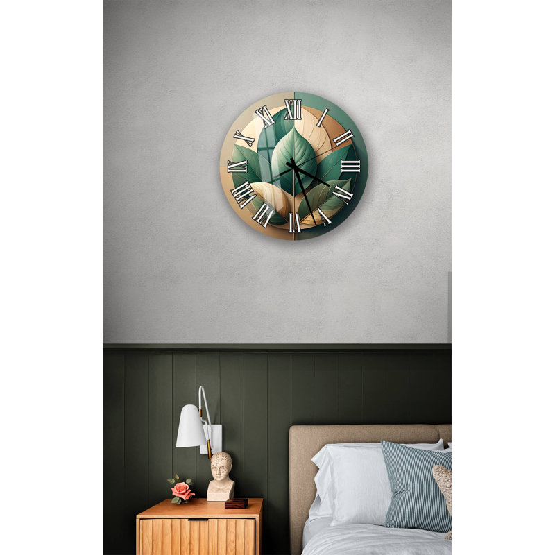 Horloge murale Modern Modern, 14 pouces, Blanc, romain