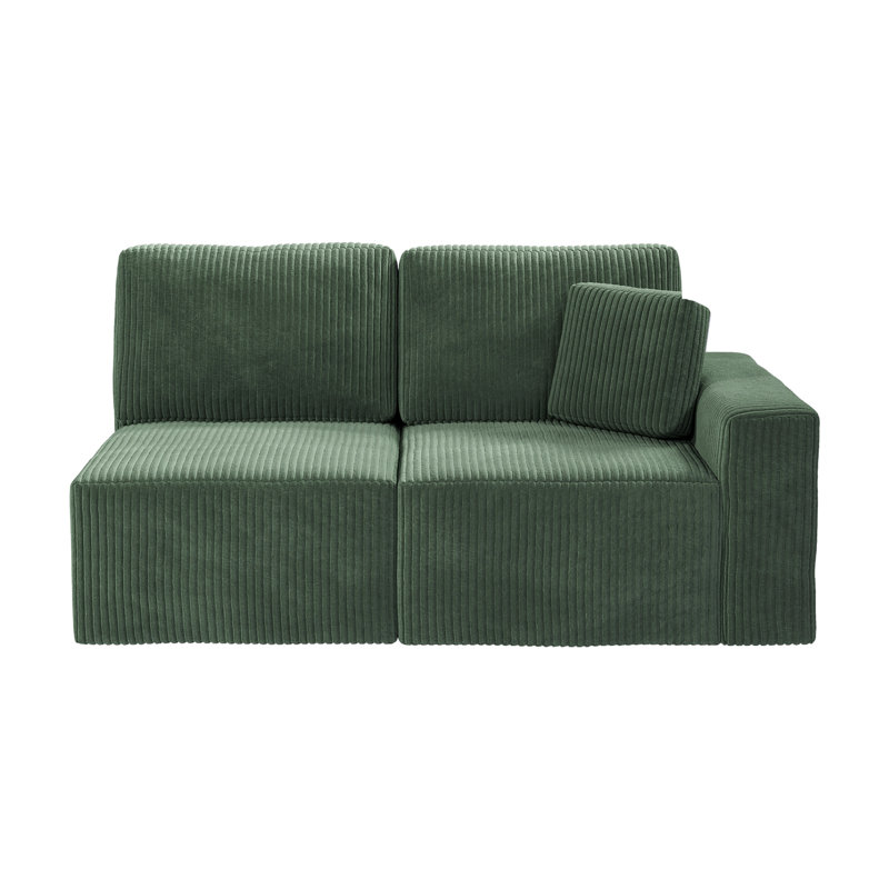 Two-seater Sofa, Green Corduroy