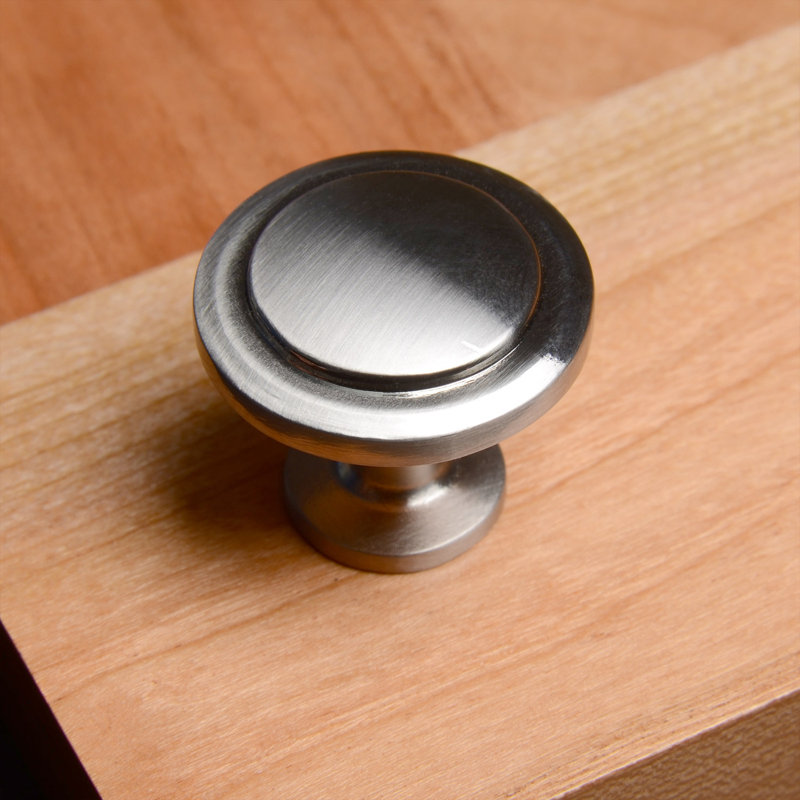 Poignée champignon 1 1/4" diamètre multipaquet, Nickel satiné