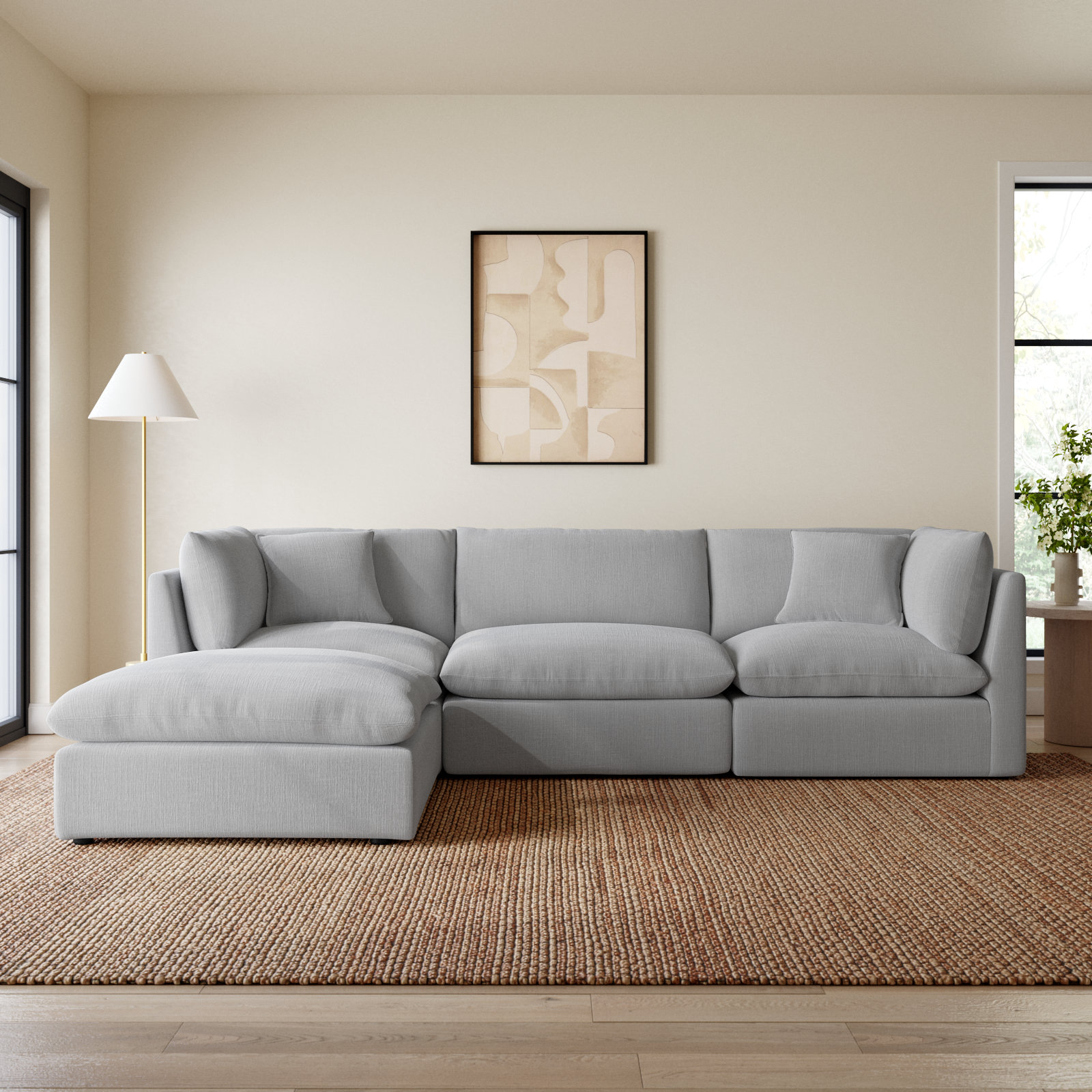Annabella Sectional, Effie Gray Performance Weave