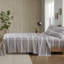 Ensemble de 3 draps en flanelle de coton 100% avec flocon de neige bleu, simple / double pour matelas de 12 po, entièrement élastiqué, flanelle de flocon de neige lavable à la machine, sensation de velours doux,