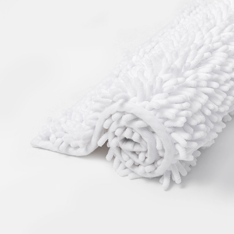 Tapis pour salle de bain Thomesha, L 19,5 po x L 29,7 po, Blanc