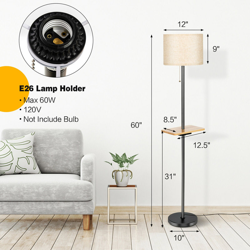 Lampe de table sur pied 60 po Mahzi